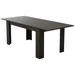 Tavolo Allungabile Nero Antracite Allungabile Meccanismo Estensione Allunga Centrale 200x90x75h cm, Lunghezza Massima 200 cm - Marene