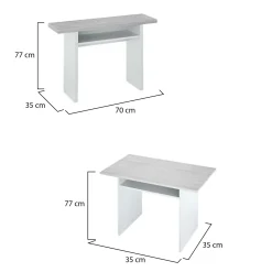 Tavolo allungabile 4-6 posti 170x80cm quercia - Terralba