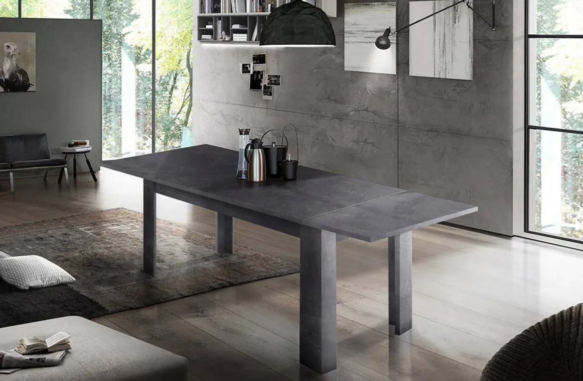 Tavolo allungabile 6-8 posti 120/170x90cm ardesia - Avatar