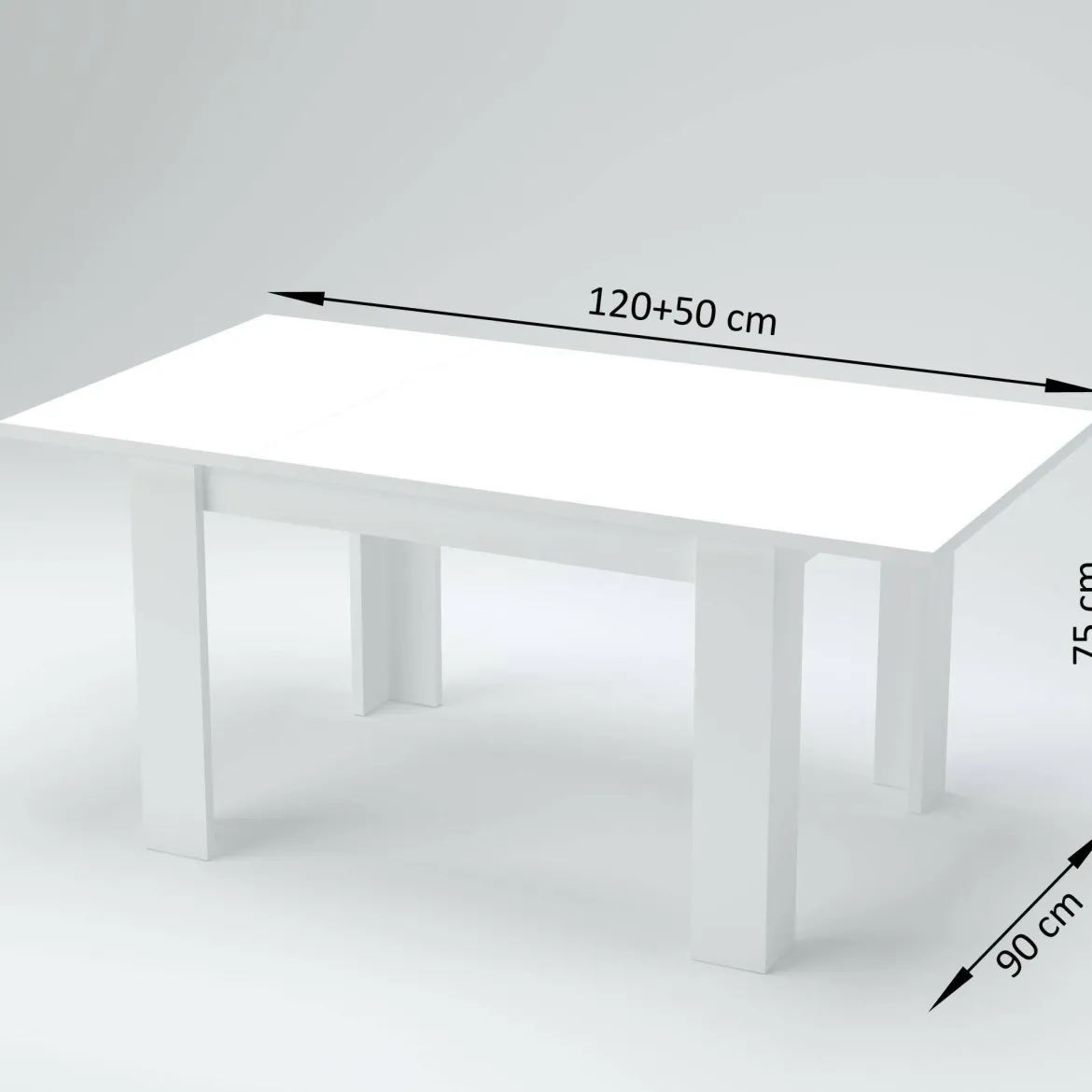 Tavolo allungabile 6-8 posti 120/170x90cm ardesia - Avatar