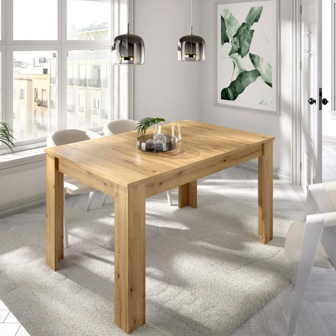 Tavolo allungabile 6-8 posti 140/190x90cm rovere - Dencio