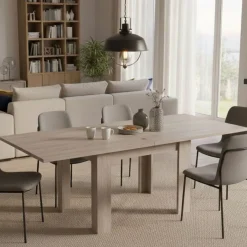 Tavolo allungabile 6-8 posti 90x90cm rovere - Airin