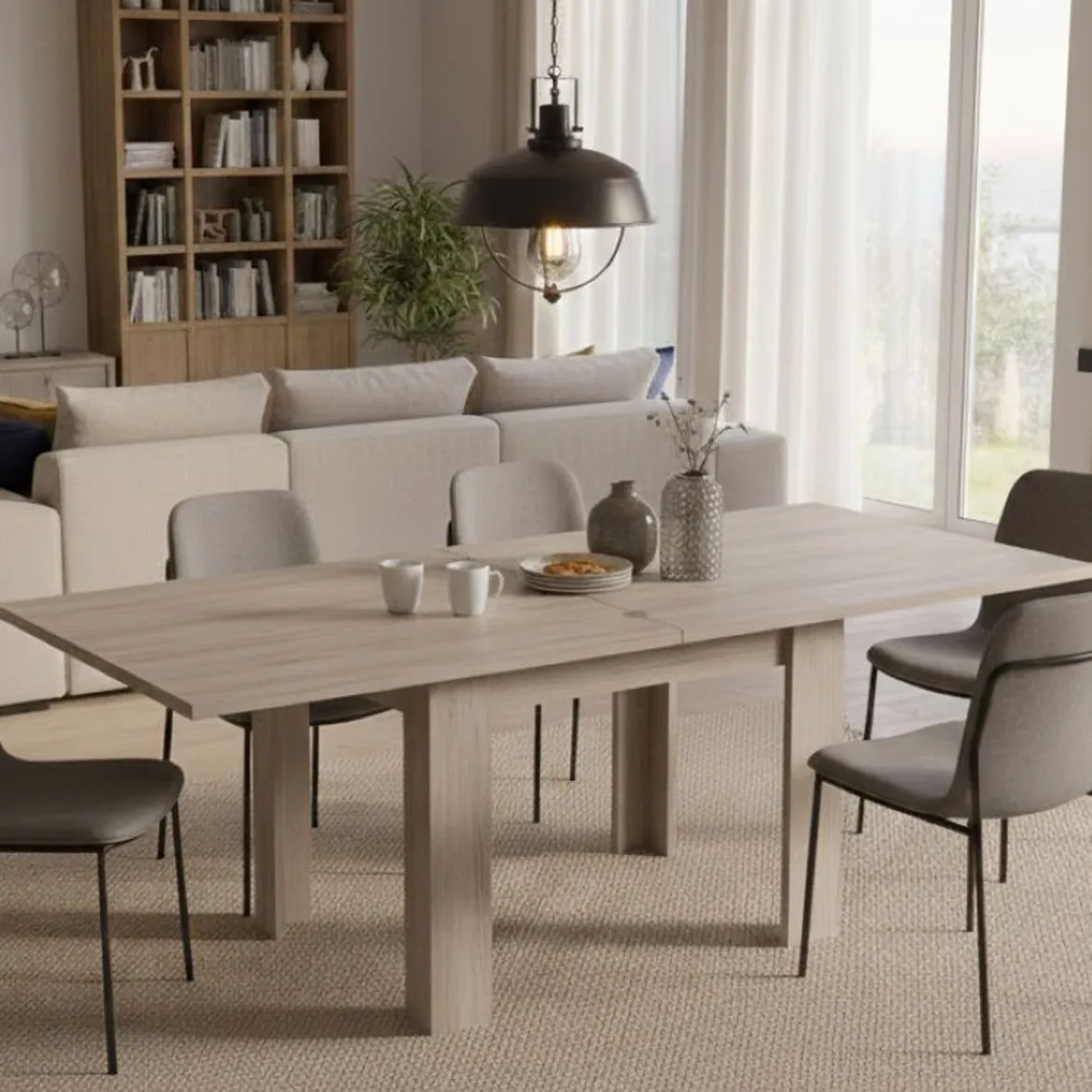 Tavolo allungabile 8-10 posti 137x90cm acacia - Takumi