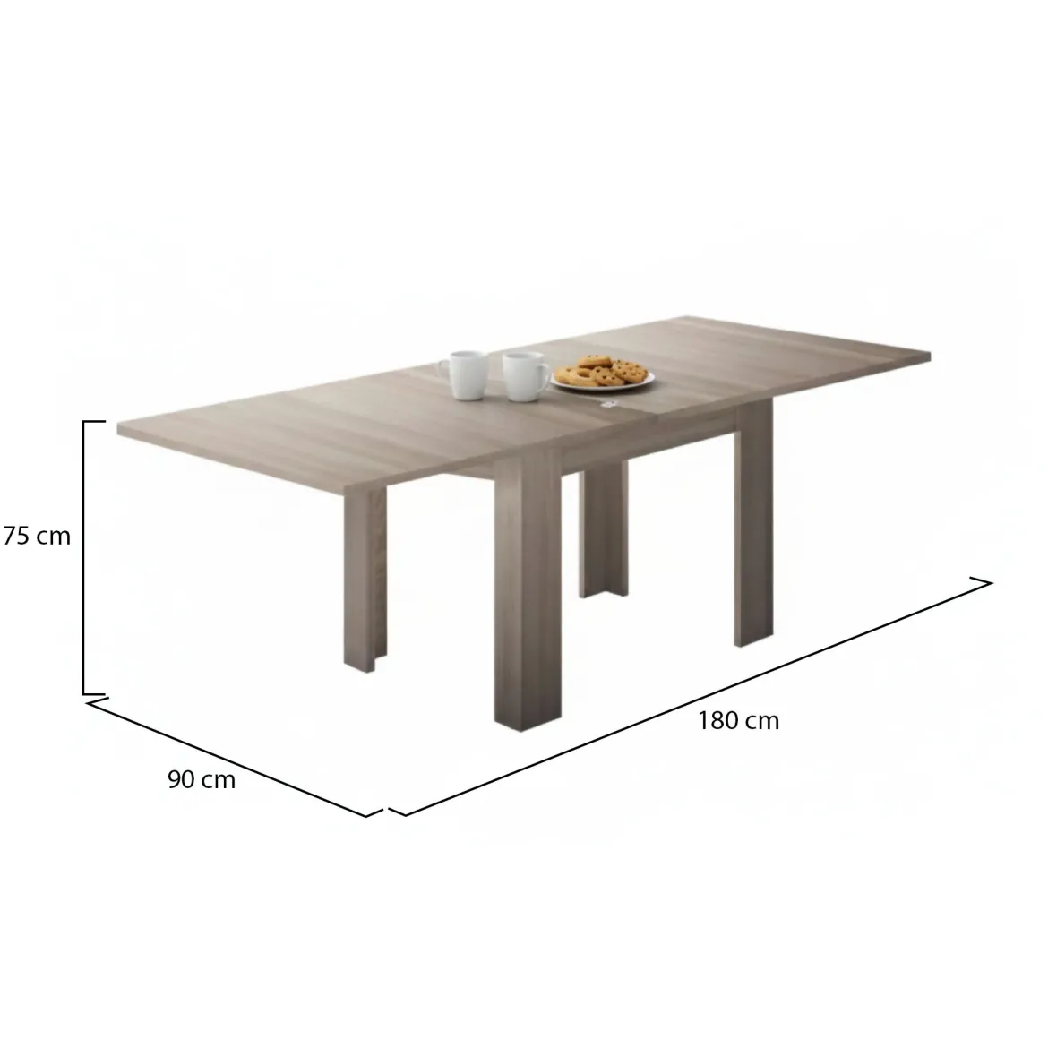 Tavolo allungabile 8-10 posti 137x90cm acacia - Takumi