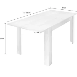 Tavolo allungabile 8-10 posti 140/190x90cm ardesia - Arizon