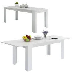 Tavolo allungabile 8-10 posti 140/190x90cm bianco anticato - Arizon