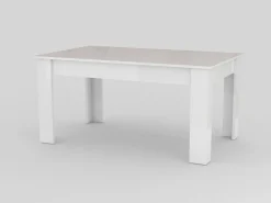 Tavolo allungabile 8-10 posti 140/190x90cm bianco anticato - Arizon