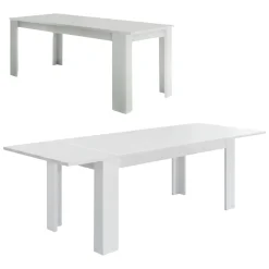 Tavolo allungabile 8-10 posti 140/190x90cm bianco anticato - Arizon