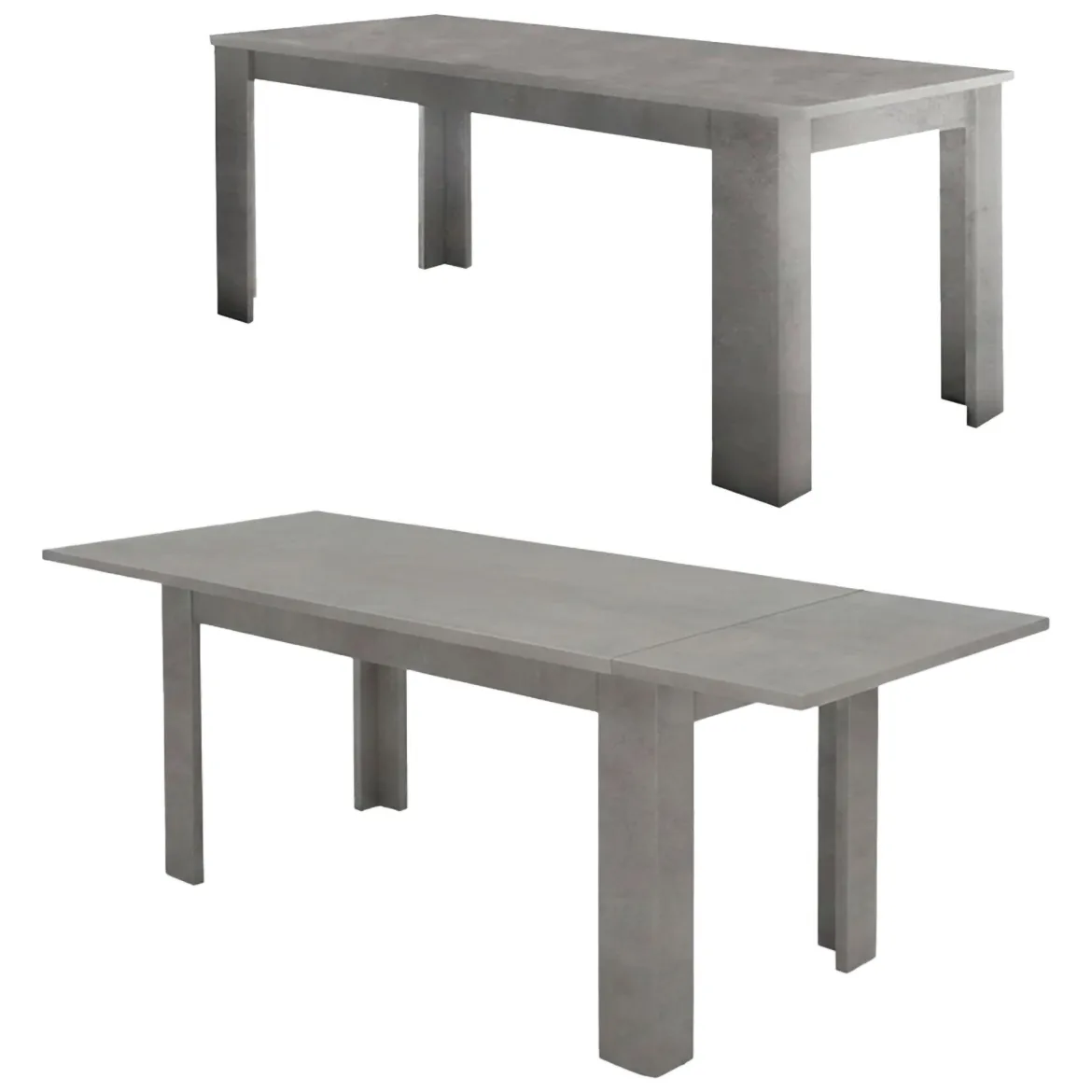 Tavolo allungabile 8-10 posti 140/190x90cm grigio - Arizon