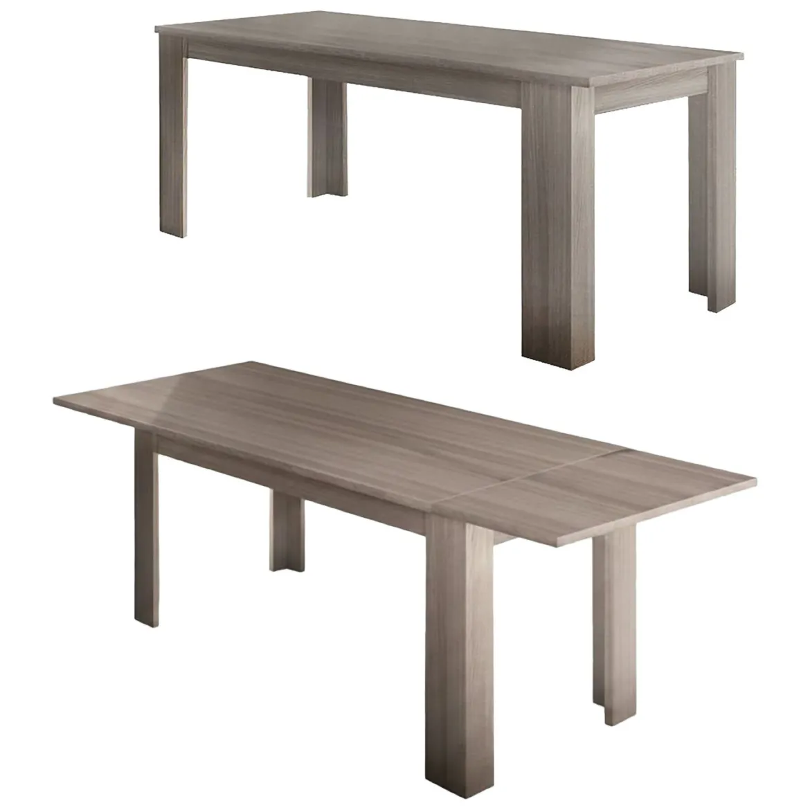 Tavolo allungabile 8-10 posti 160/220x88cm cemento - Artino