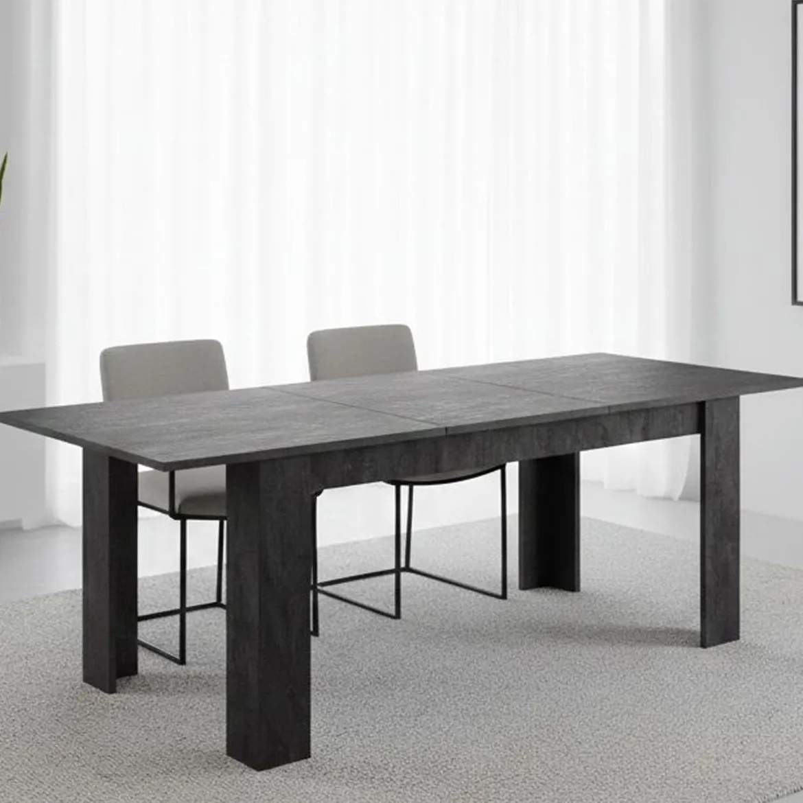 Tavolo allungabile 8-10 posti 160/220x88cm grigio - Artino