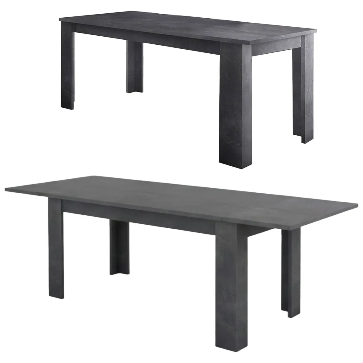 Tavolo allungabile 8-12 posti 160/210x90cm ardesia - Agenore