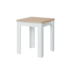 Tavolo allungabile salvaspazio 4-6 posti 67x67/135cm bianco e rovere - Aratro