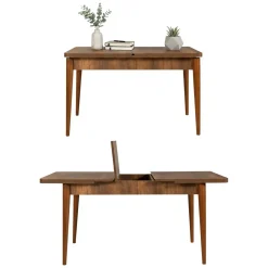 Tavolo allungabile vintage 6-8 posti 130x80cm noce - Dorotea