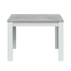 Tavolo cucina rettangolare 6 posti bianco e cemento 109x67cm - Anat