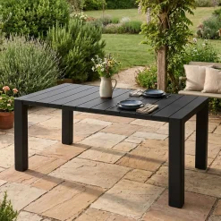 Tavolo da esterno allungabile 6-8 posti 90/160x98cm antracite - Langsa