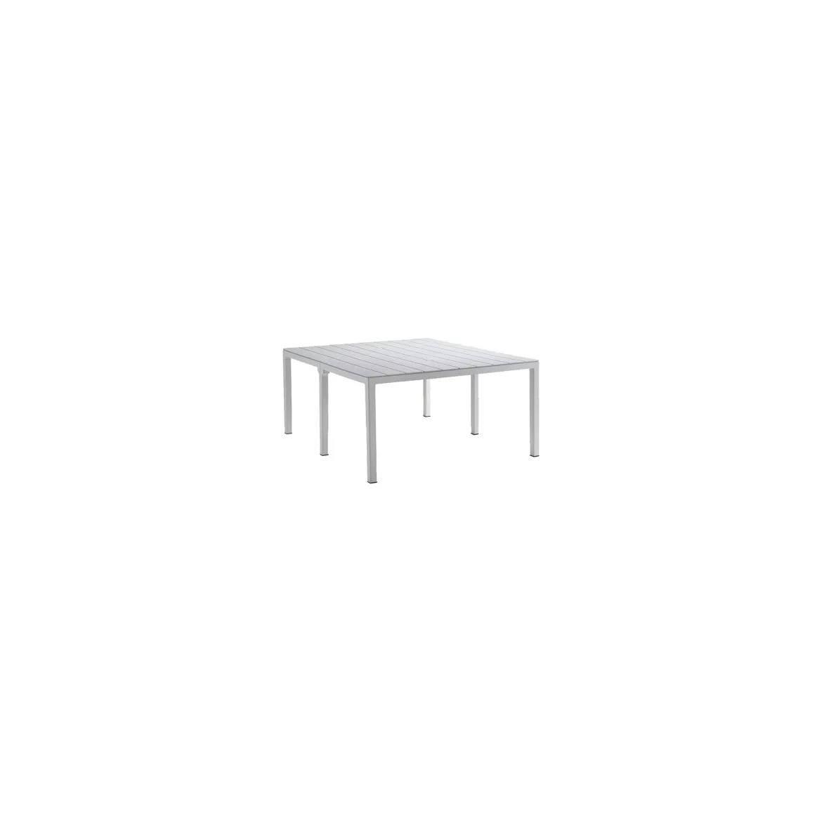 Tavolo da esterno allungabile 8-12 posti 146/292x86cm bianco - Campana