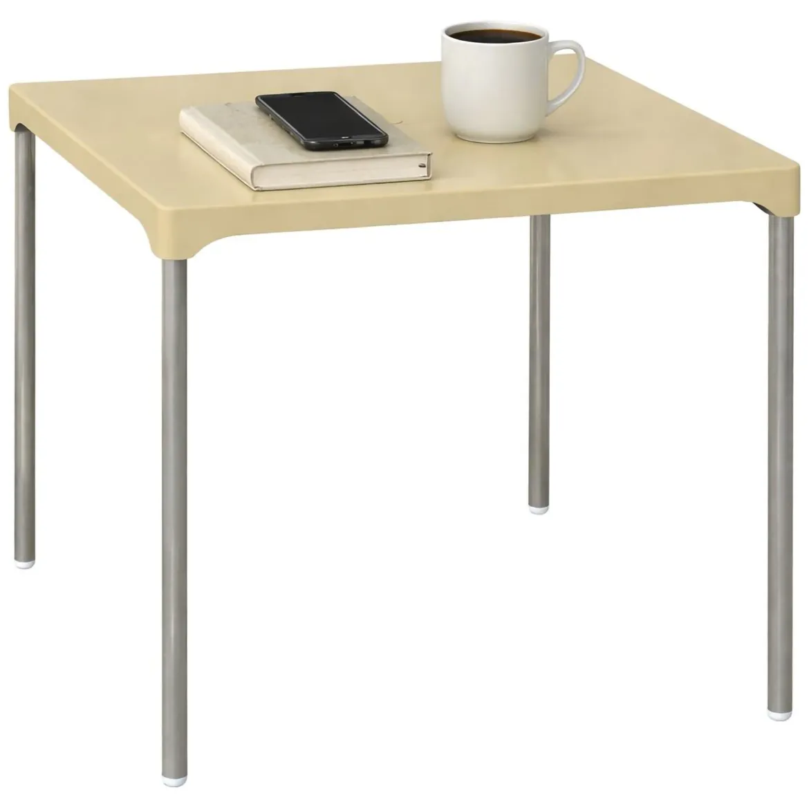 Tavolo da Esterno Beige 4 Posti Tavolo Tavolo Fisso Quadrato 75x75x72h cm, Lunghezza Massima 75 cm Made in Italy - Brownstown