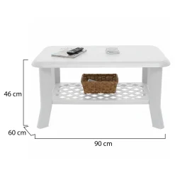 Tavolo da Esterno Bianco 4 Posti Tavolo Tavolo Fisso Quadrato 70x70x72h cm, Lunghezza Massima 70 cm Made in Italy - Straven