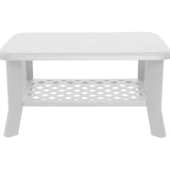 Tavolo da Esterno Bianco 4 Posti Tavolo Tavolo Fisso Quadrato 70x70x72h cm, Lunghezza Massima 70 cm Made in Italy - Straven