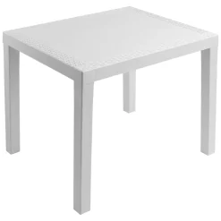 Tavolo da Esterno Bianco 4 Posti Tavolo Tavolo Fisso Rotondo 90x90x72h cm, Lunghezza Massima 90 cm Made in Italy - Brooksdale