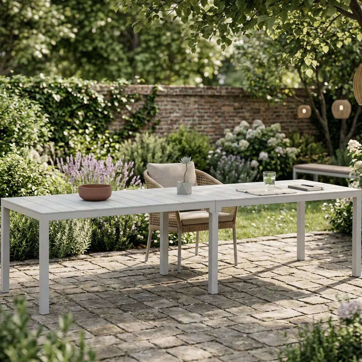 Tavolo da esterno Campana, 292x86 h74 cm, Grigio