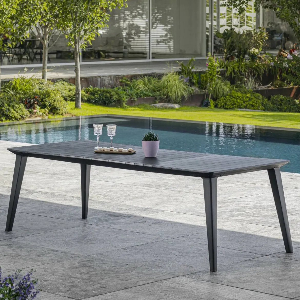 Tavolo da esterno Camrose, 235x98 h74 cm, Antracite