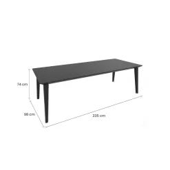Tavolo da esterno Camrose, 235x98 h74 cm, Antracite