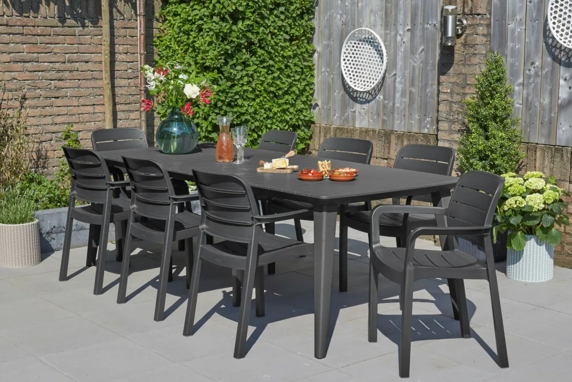 Tavolo da esterno Camrose, 235x98 h74 cm, Antracite