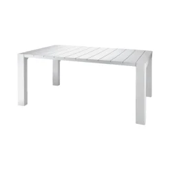 Tavolo da esterno Langsa, 98x75 h90 cm, Bianco