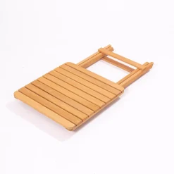 Tavolo da Esterno Marrone 2 Posti Tavolo Tavolino Pieghevole 50x50x72h cm, Finitura Effetto Doghe - Stregna