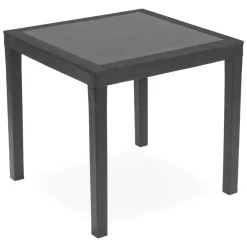 Tavolo da Esterno Nero Antracite 4 Posti Lunghezza Massima 79 cm 79x79x72h cm, Finitura Effetto Liscio Made in Italy - Normandy
