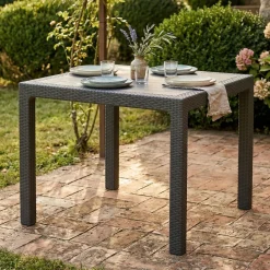 Tavolo da esterno 4 posti 95x95cm antracite - Terrace