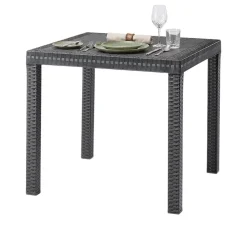Tavolo da esterno 6 posti 80x80cm antracite - Acqua