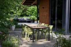 Tavolo da esterno 8 posti 200x95cm rovere e antracite - Sarnia
