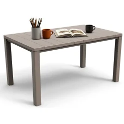 Tavolo da esterno 6 posti 147x90cm tortora - Listowel