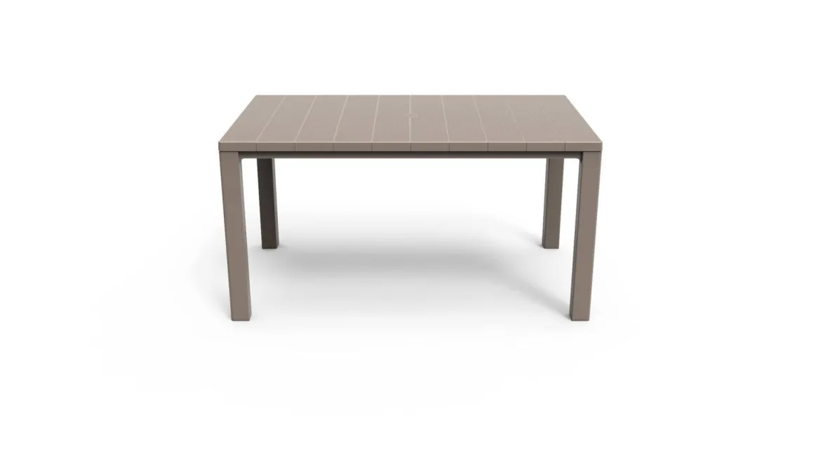 Tavolo da esterno 6 posti 147x90cm tortora - Listowel