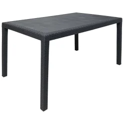 Tavolo da esterno resistente 10 posti 150x90cm antracite - Ariana