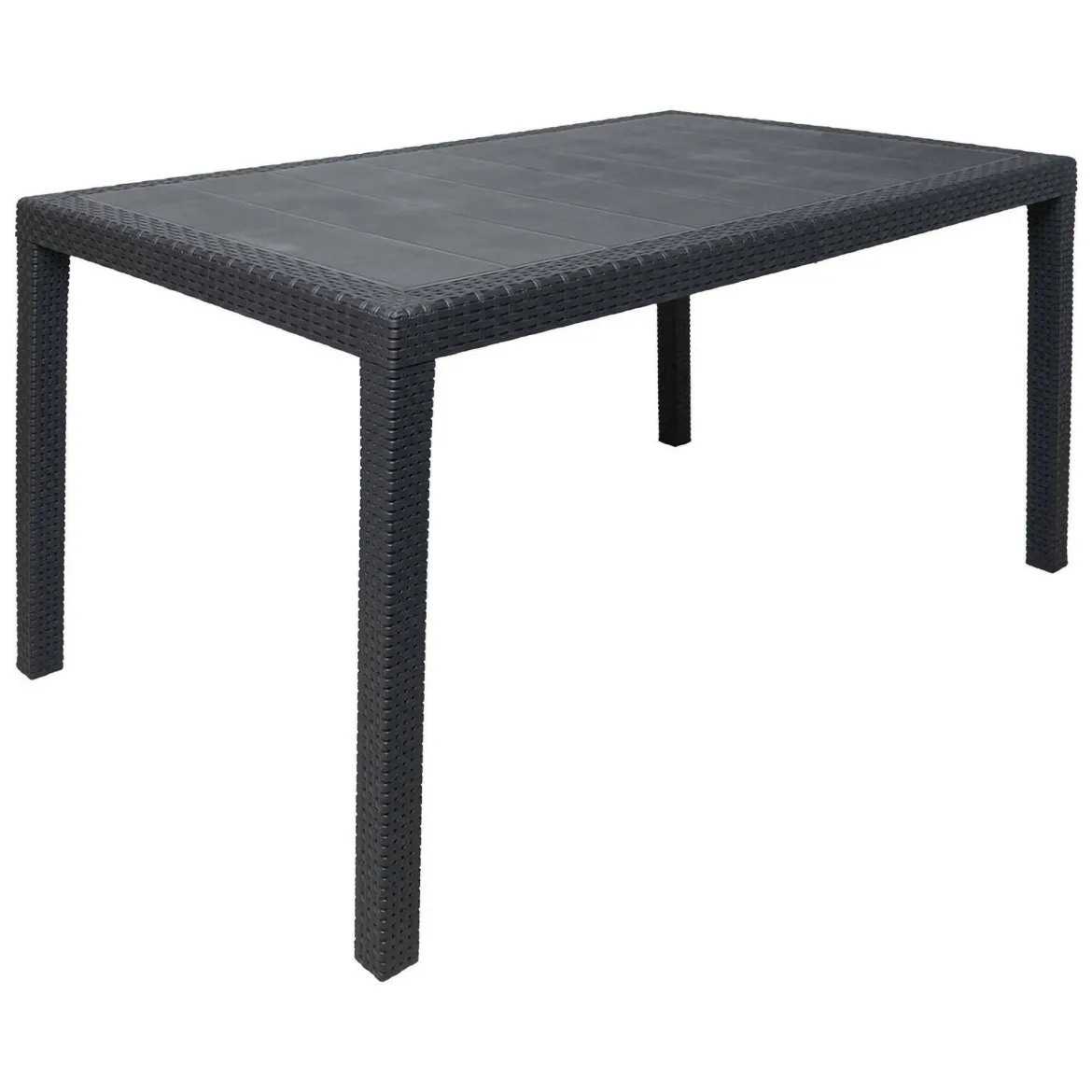 Tavolo da esterno resistente 10 posti 150x90cm antracite - Ariana