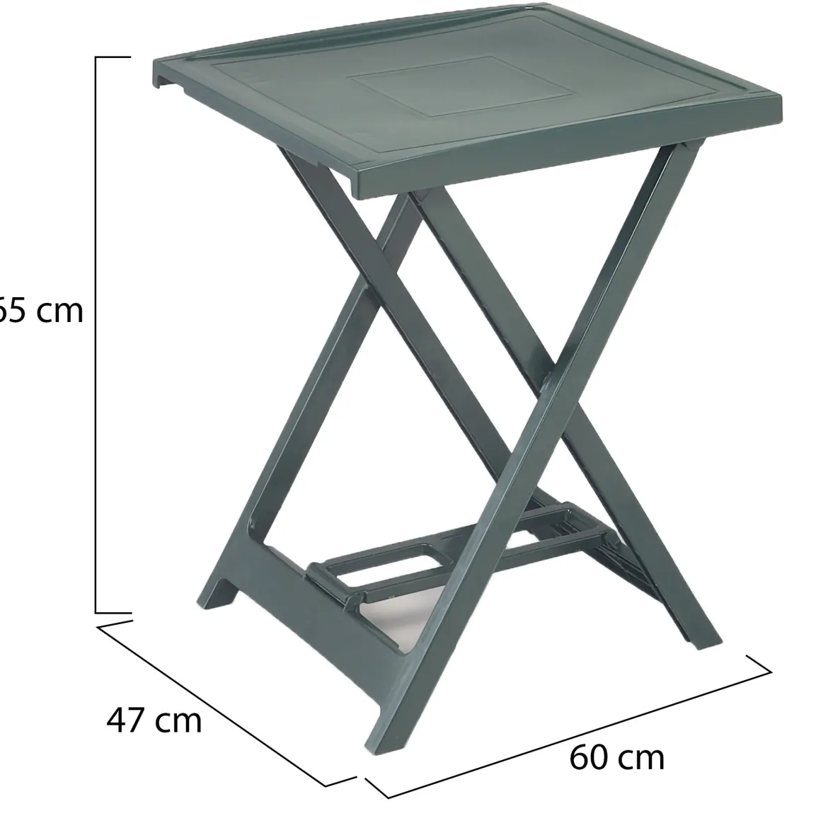 Tavolo da Esterno Verde 2 Posti Tavolo Tavolo da Esterno Fisso 60x47x65h cm, Lunghezza Massima 50 cm Made in Italy - Ohatchee