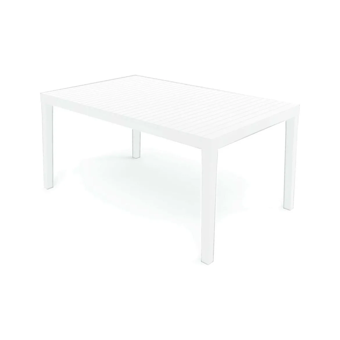 Tavolo da giardino allungabile 8-10 posti 150/220x90cm bianco - Arabesch
