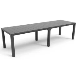 Tavolo da giardino allungabile 8-12 posti 147/294x90cm antracite - Brossard