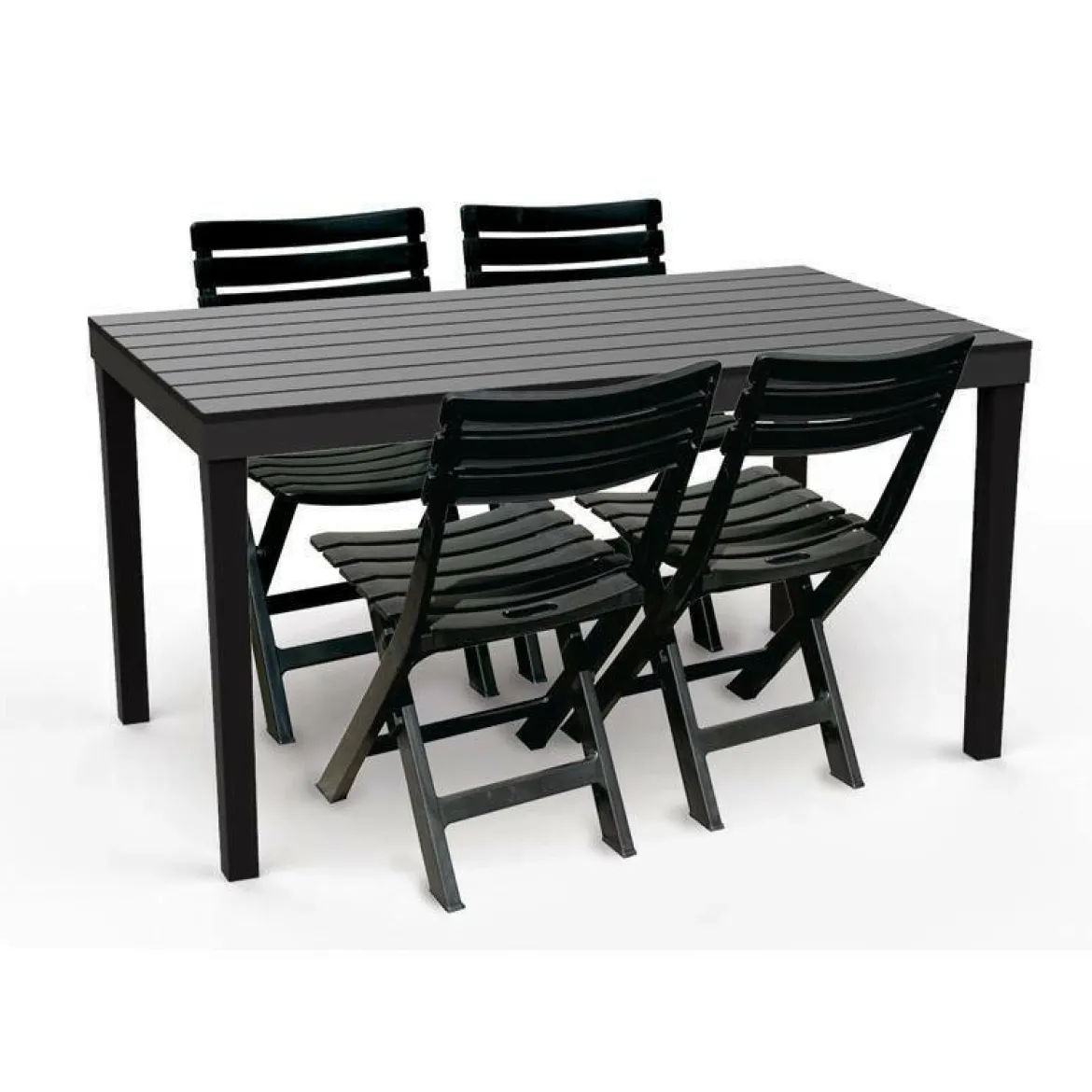 Tavolo da giardino 10 posti 80x138cm antracite - Asar