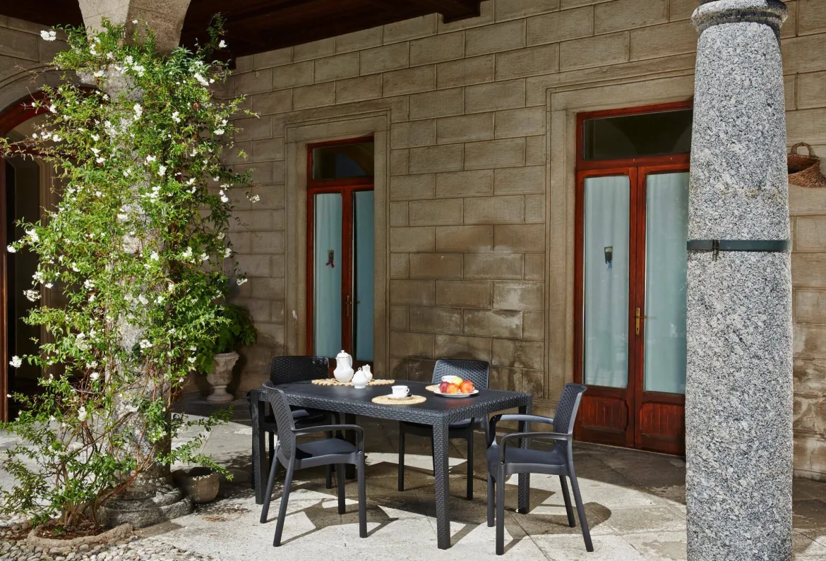 Tavolo da giardino 8 posti 138x78cm antracite - Arca