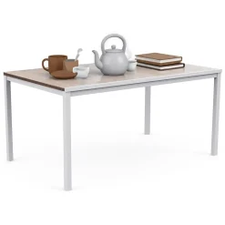 Tavolo da giardino 6 posti 159x95cm rovere e bianco - Sarnia