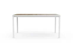 Tavolo da giardino 6 posti 159x95cm rovere e bianco - Sarnia