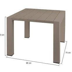 Tavolo da giardino 6 posti 90x98cm tortora - Malang