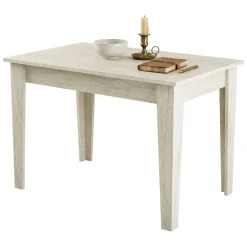 Tavolo Fisso Beige Marmo 6 Posti Forma Rettangolare 110x72x75h cm, Peso Supportato 120 kg - Zane