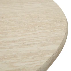 Tavolo Fisso Bianco Crema 4 Posti Forma Rotondo 120x120x86h cm, Sfumatura Colore Struttura Crema - Ceduna
