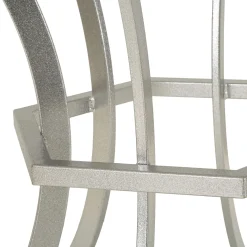 Tavolo Fisso Bianco Marmo Argento 2 Posti Piano Effetto Marmo 100x100x77h cm, Forma Rotondo - Otmar